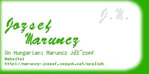 jozsef maruncz business card